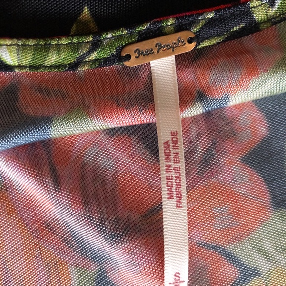 Ladies Small Free People Black Floral Mini Dress - Picture 7 of 7